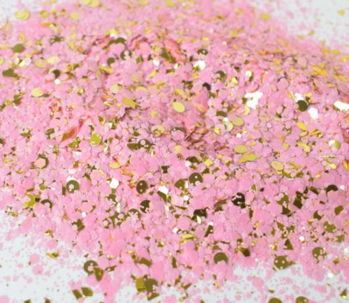 Pink Granite Chunky Mix Glitter Metal Flake Tumbler Nail Crafts Paint Epoxy