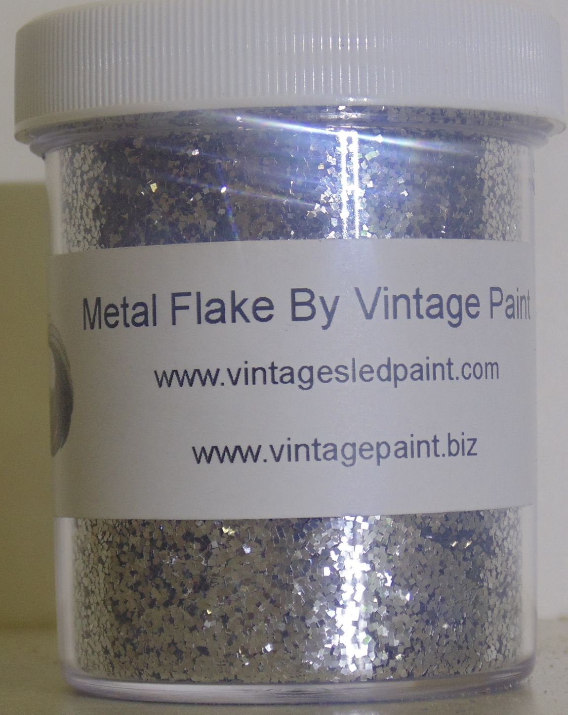 Silver Metal Flake .015” – 4 Oz – Polyester – For Resin, Paint, Guitars, Rods – Vintage Paint
