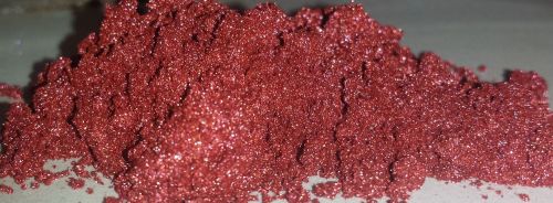 Red Pearl Metal Series Pearl is a Mica Pigment Sized at 10-60 UM. 