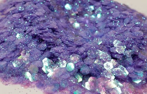 Purple Denim Opalescent Chunky Metal Flake Glitter