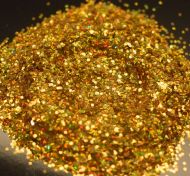 King Tut Gold Tri Holographic 0.030 .030 Metal Flake Glitter 